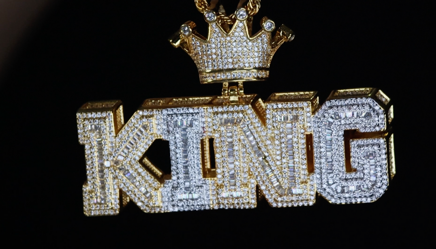 King Pendant | Iced Out Pendant | Diamond King Pendant