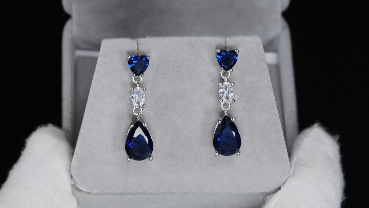 Blue Diamond Earrings
