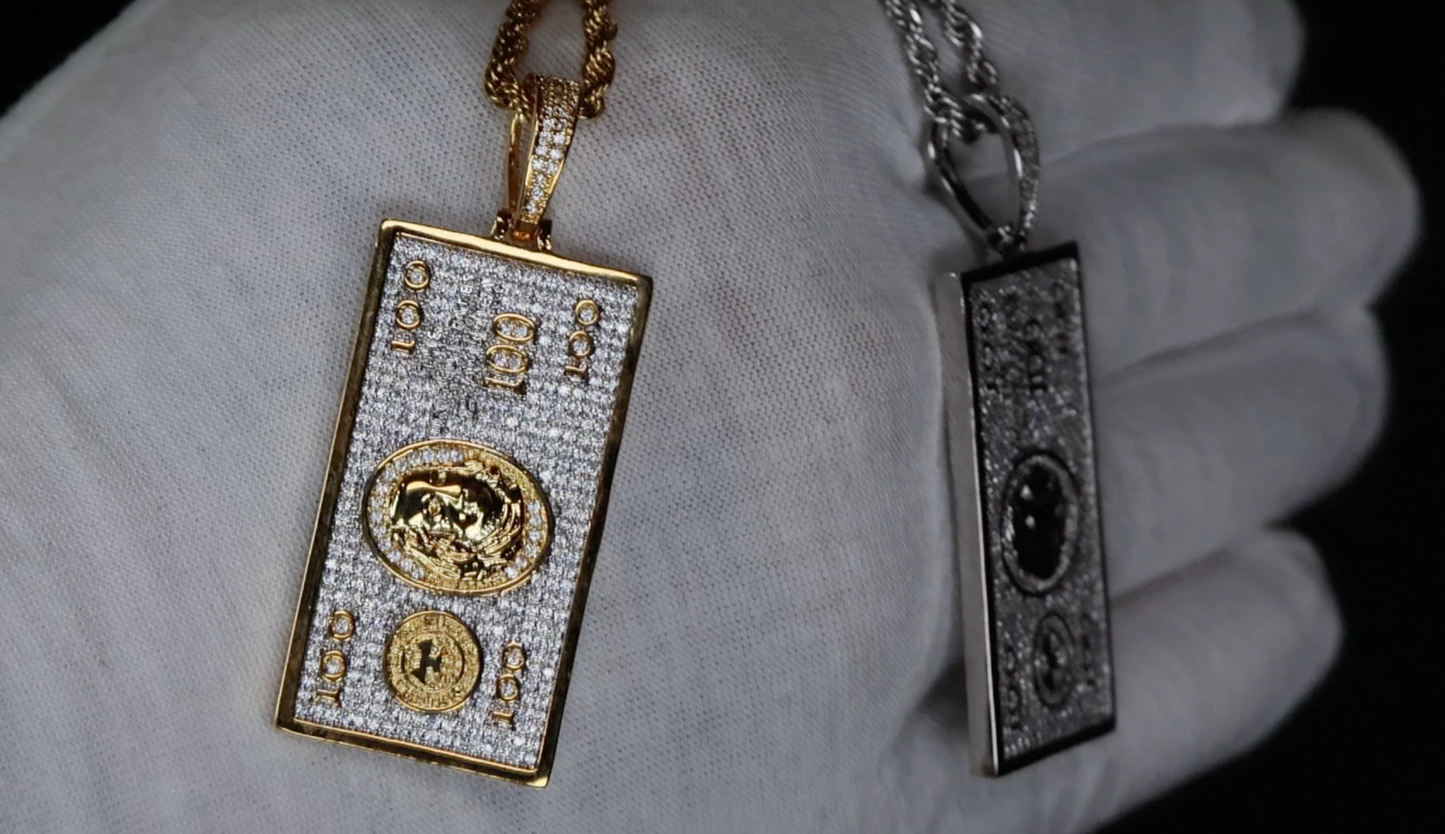 Money Pendant | Iced Out Pendant | Diamond Dollar Sign Pendant