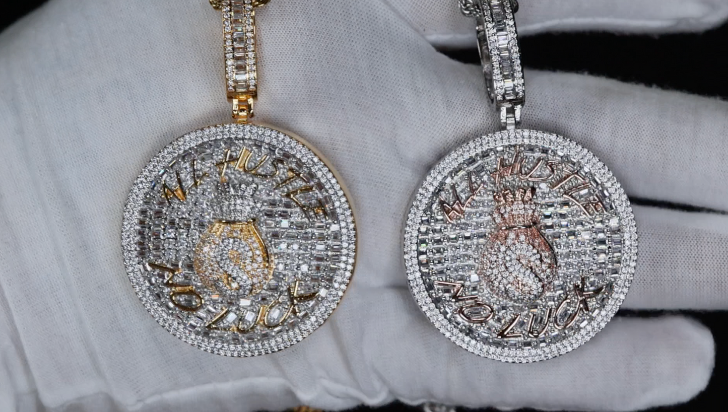 Mens Rose Gold Pendant | Iced Out Pendant | Gold Hip Hop Pendant