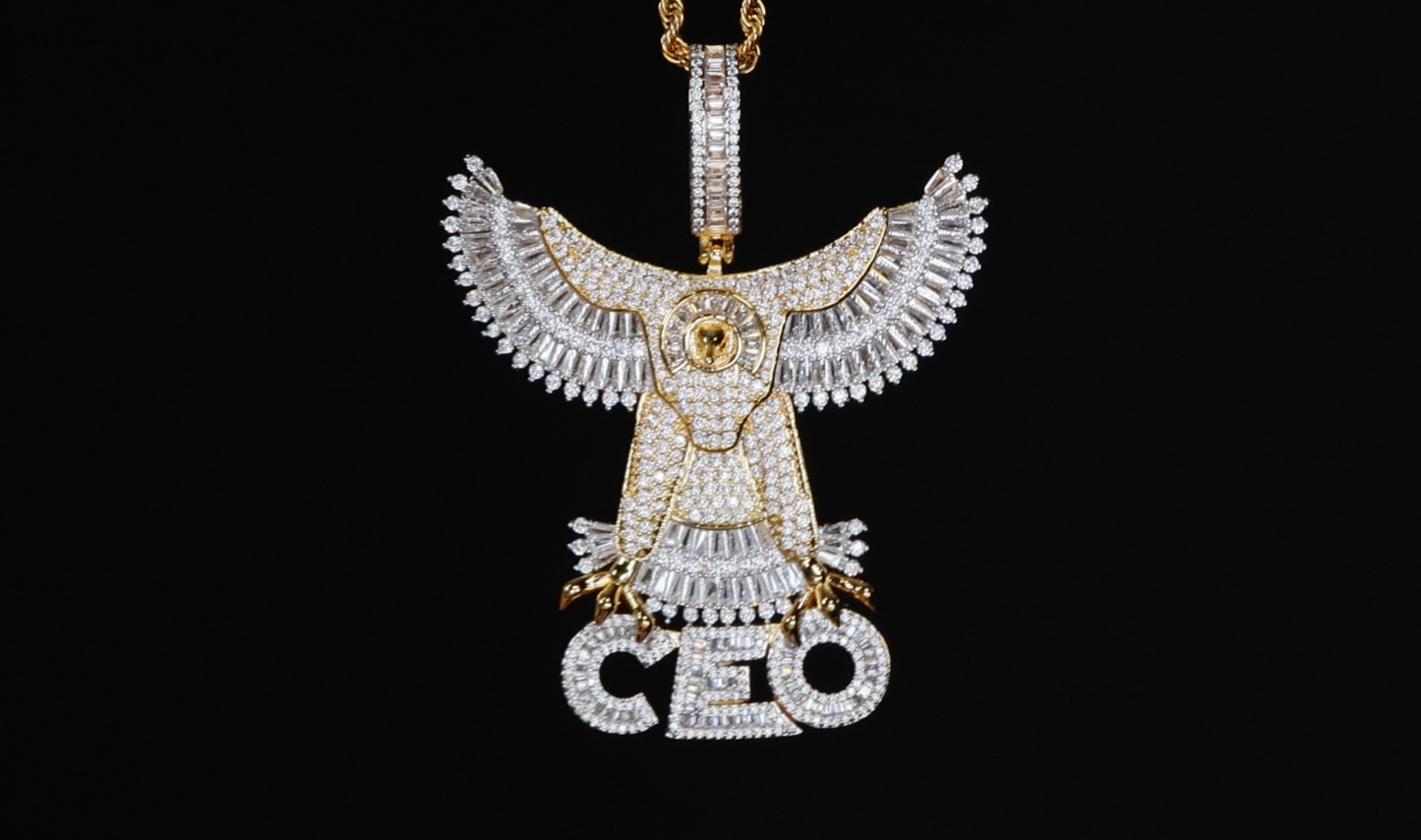 Mens Big Hip Hop Pendant | Iced Out Pendant | Diamond Bird Pendant