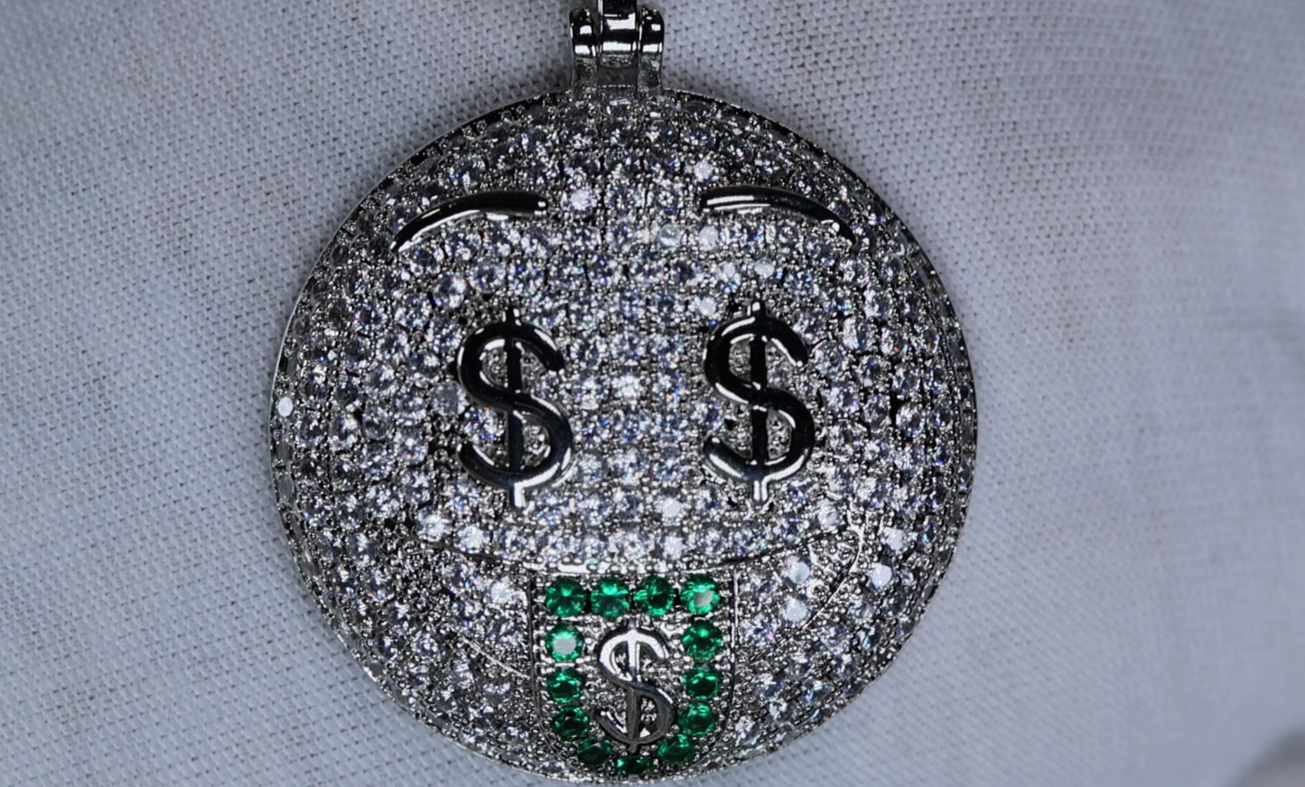 Iced Out Pendant | Diamond Emoji Pendant | Emoji Pendant