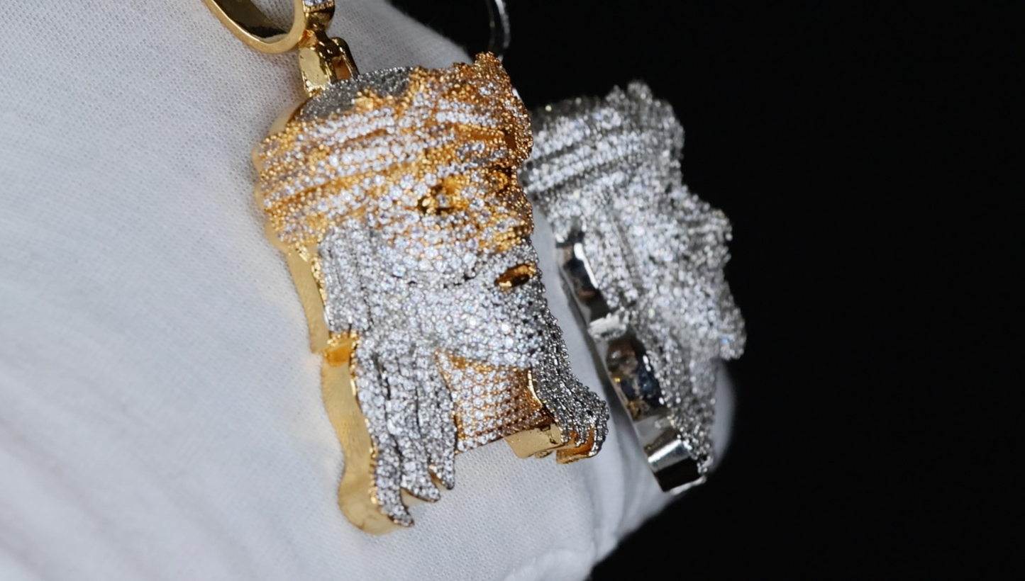 Iced Out Jesus Piece | Hip Hop Jesus Head Pendant | Big Diamond Jesus Face Pendant