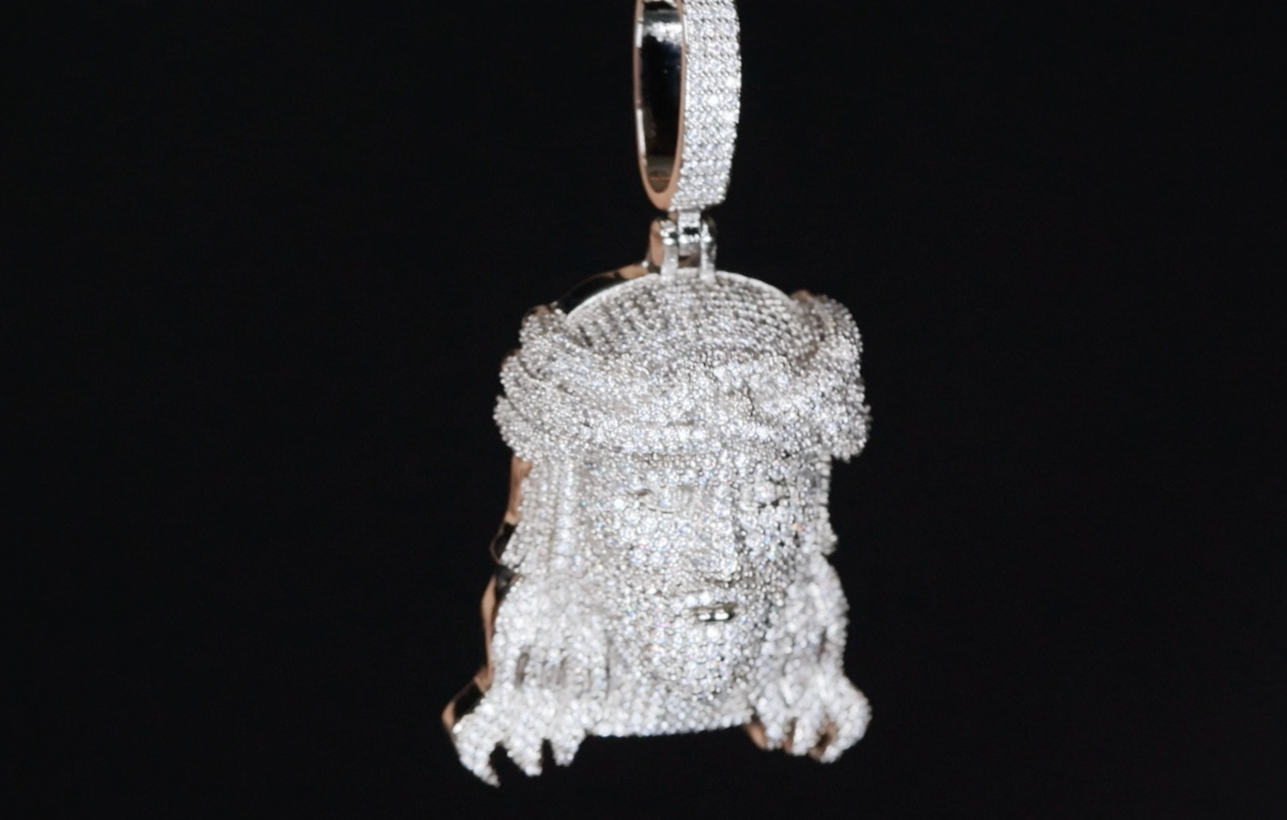 Iced Out Jesus Piece | Hip Hop Jesus Head Pendant | Big Diamond Jesus Face Pendant