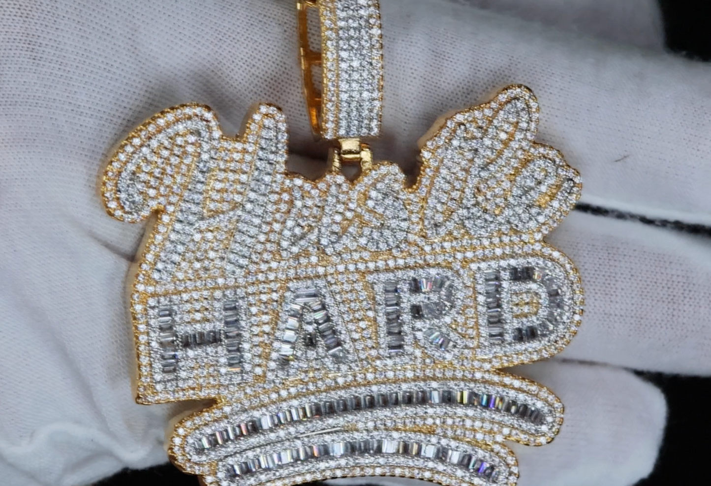 Mens Diamond Pendant | Iced Out Pendant | Gold Hip Hop Pendant
