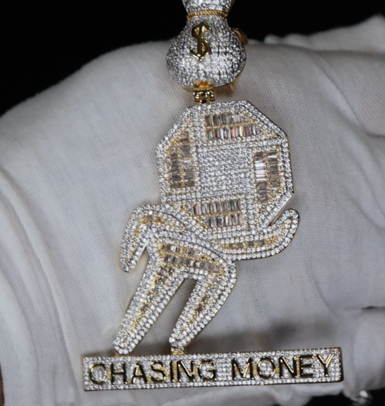 Hip Hop Jewellery | Iced Out Money Pendant | Hip Hop Pendants