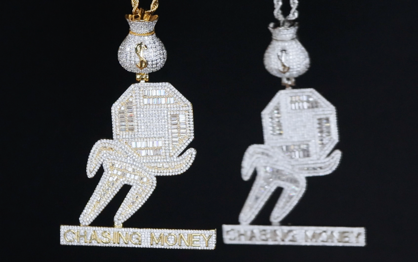 Hip Hop Jewellery | Iced Out Money Pendant | Hip Hop Pendants