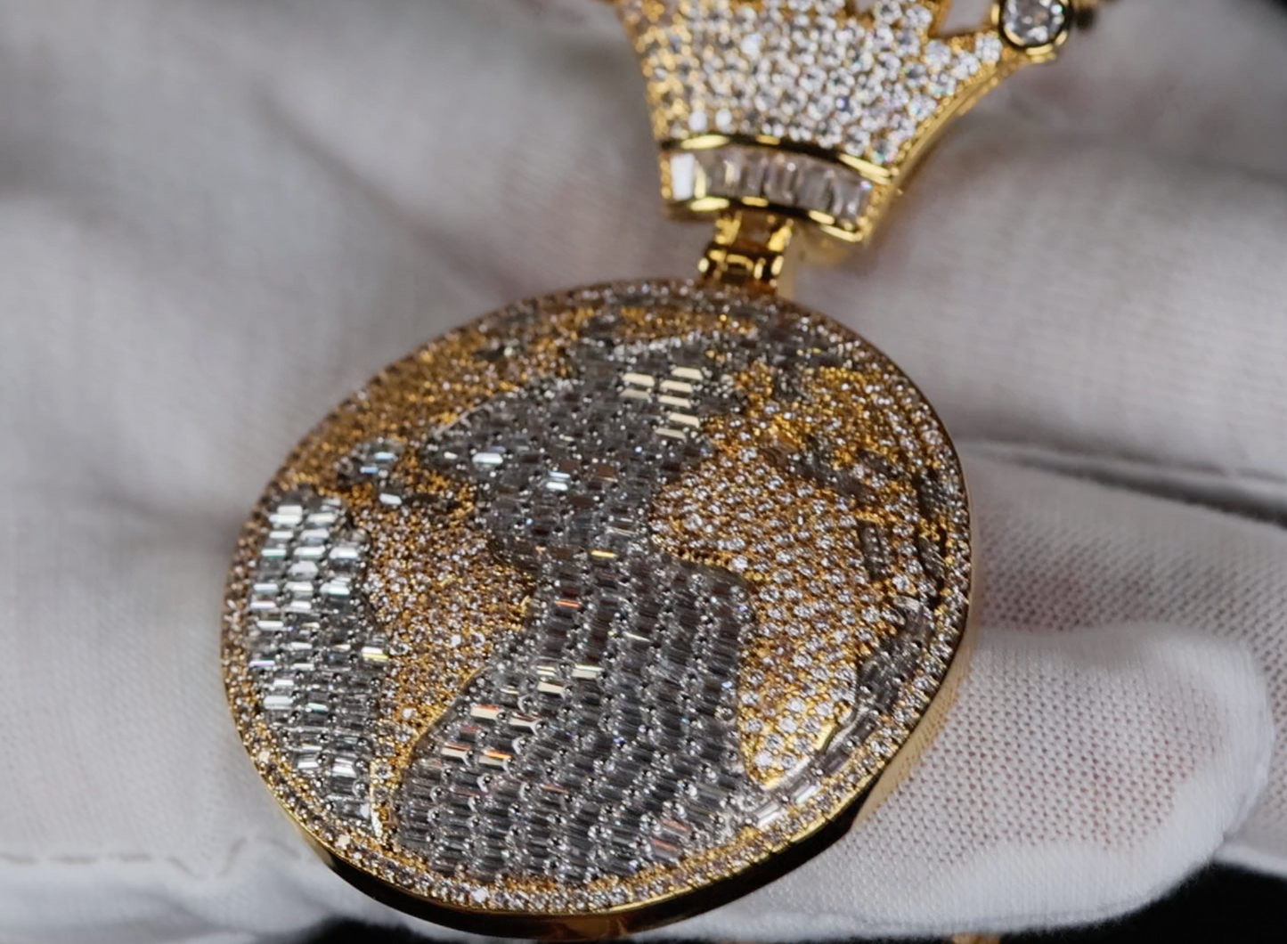 Iced Out Pendant | Hip Hop Diamond Pendant | World Pendant