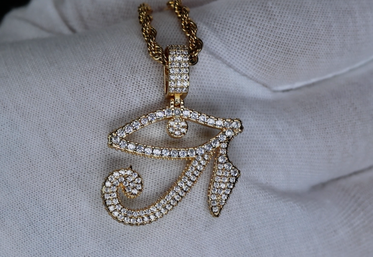 Egyptian Eye Pendant | Diamond Eye Pendant | Evil Eye Pendant