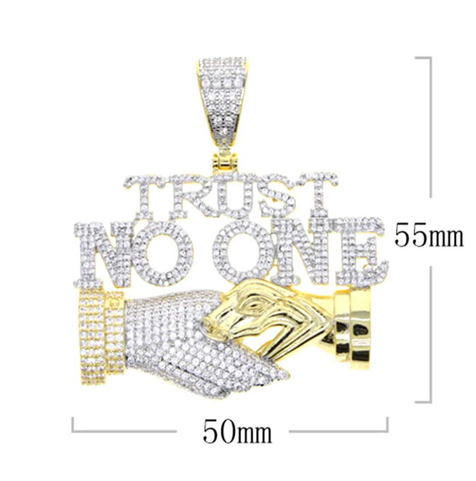 Iced Out Pendant | Diamond Snake Pendant | Trust No One Pendant