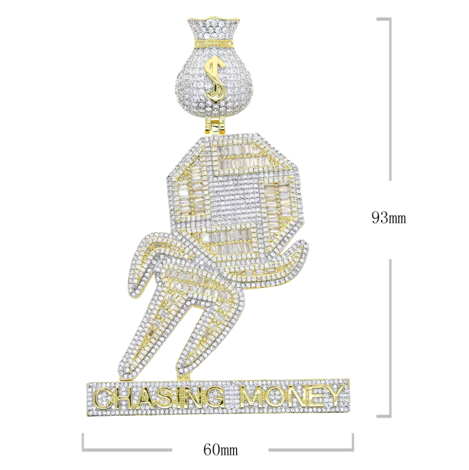 Hip Hop Jewellery | Iced Out Money Pendant | Hip Hop Pendants