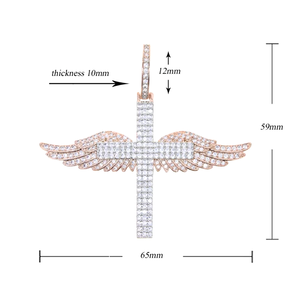 Rose Gold Diamond Cross