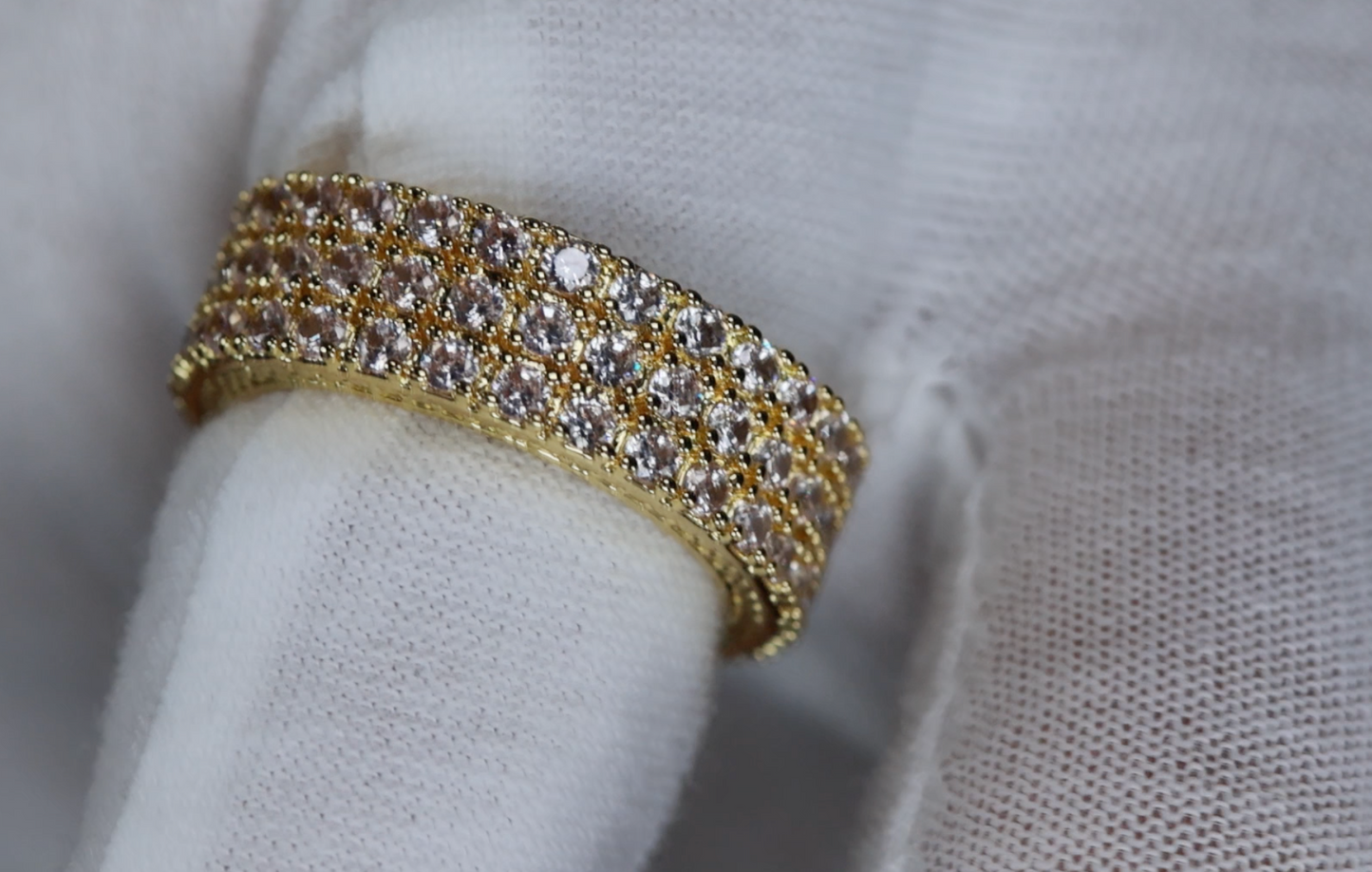 Mens Gold Eternity Ring | Mens Gold Diamond Wedding Ring