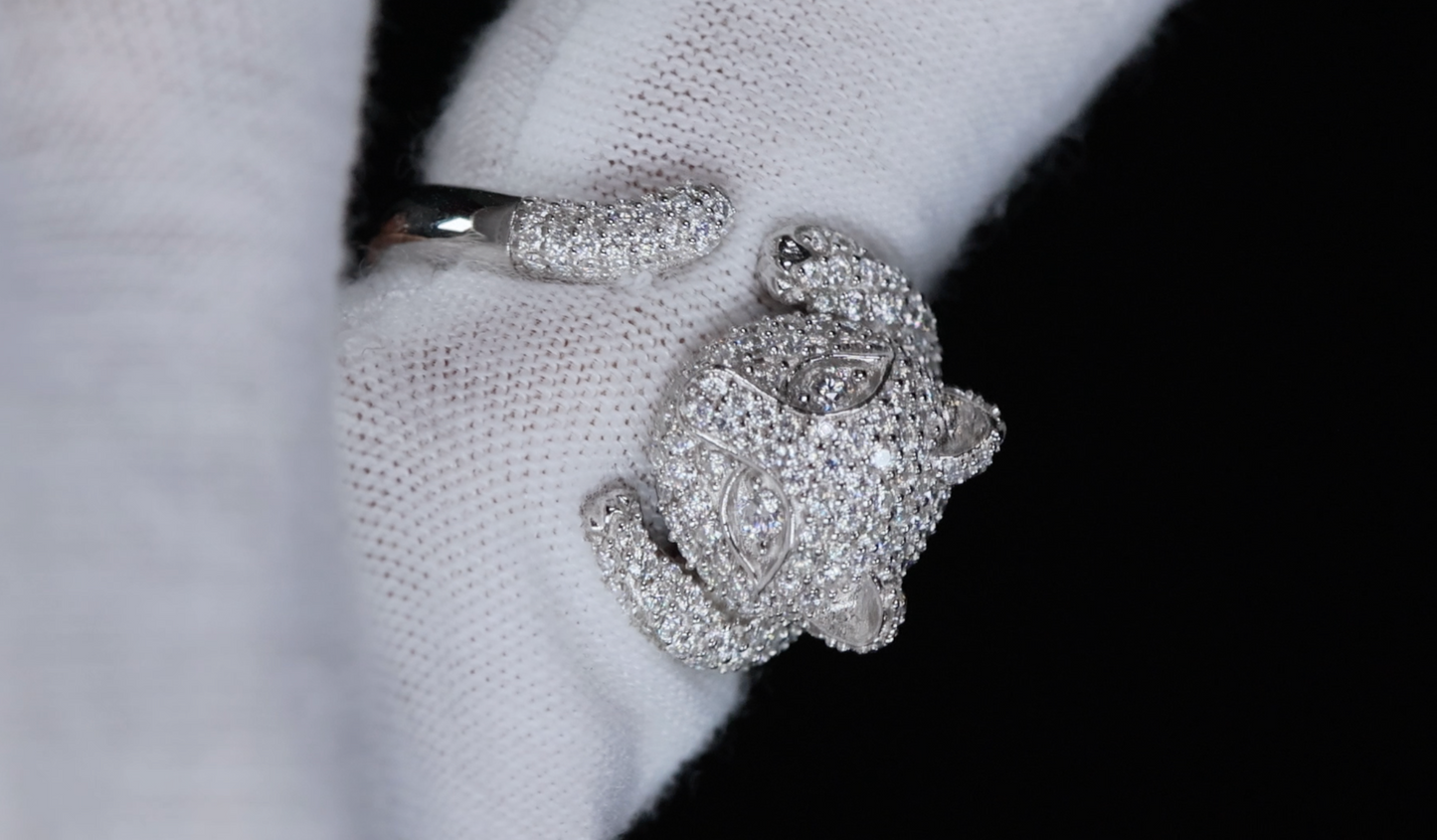 Diamond Panther Ring
