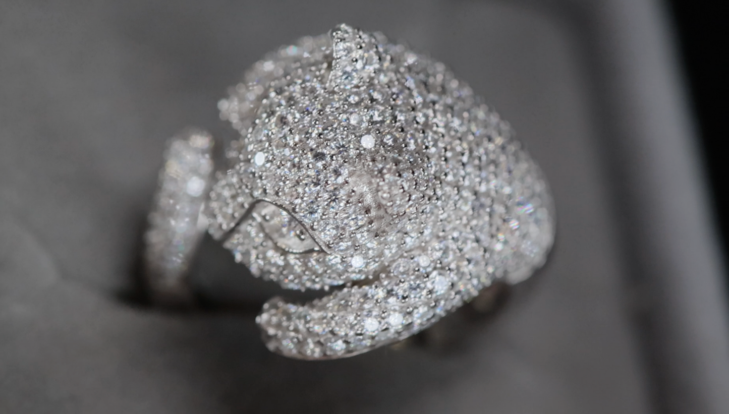 Moissanite Lion Ring