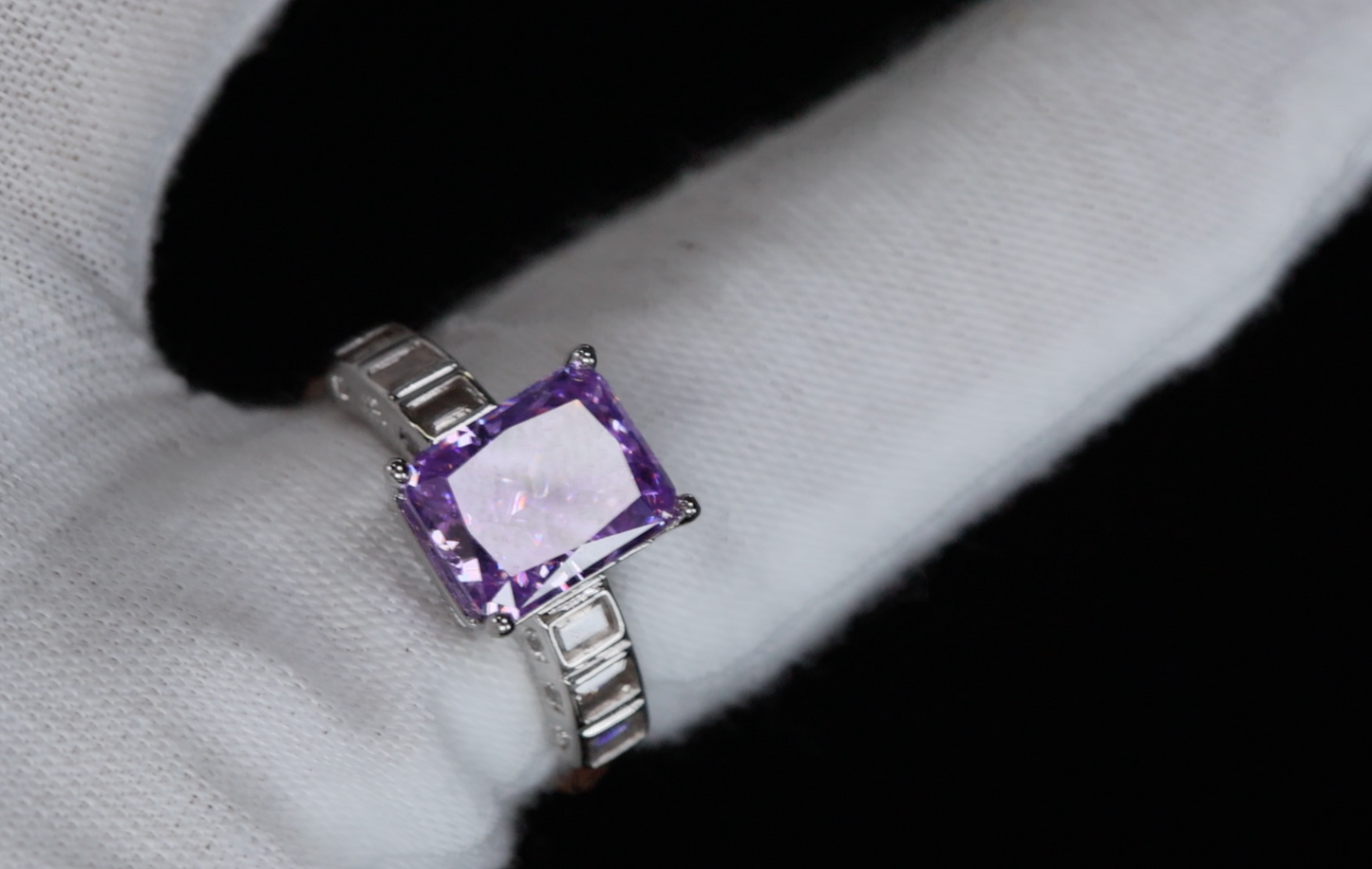 Purple Diamond Ring | Womens Purple Diamond Ring