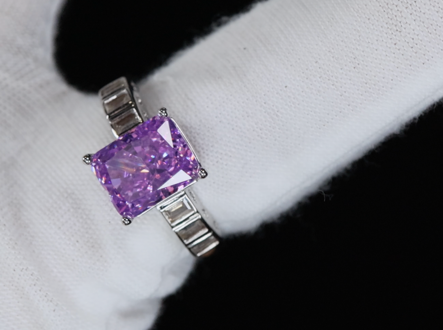 Purple Diamond Ring | Womens Purple Diamond Ring