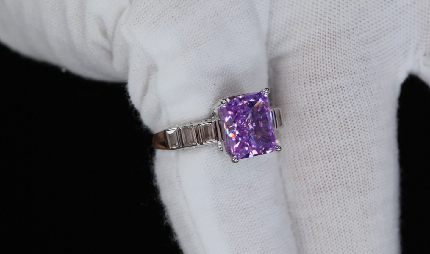 Purple Diamond Ring | Womens Purple Diamond Ring
