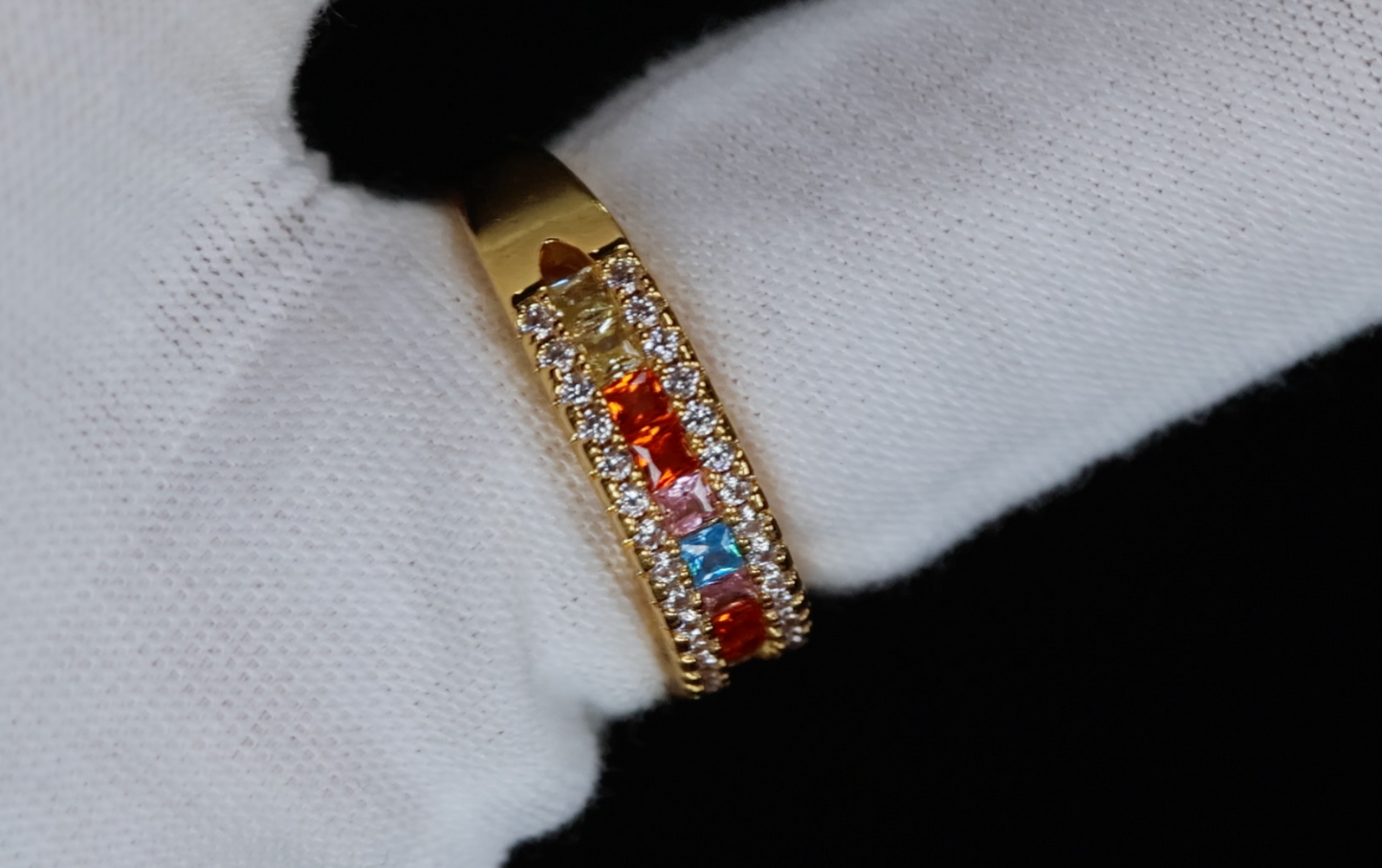 Rainbow Diamond Ring
