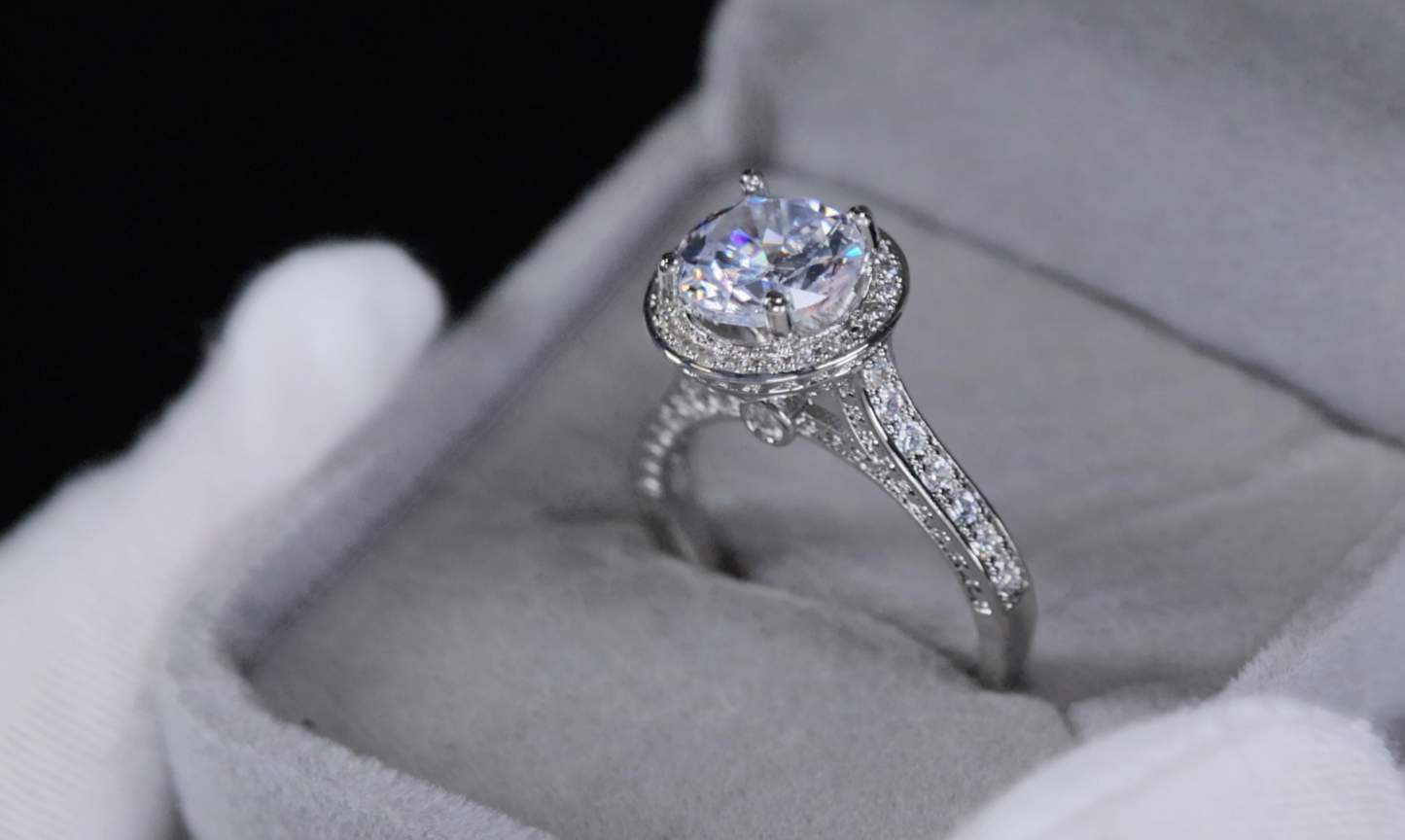 Womens Wedding Ring | Womens Silver Diamond Engagement Ring