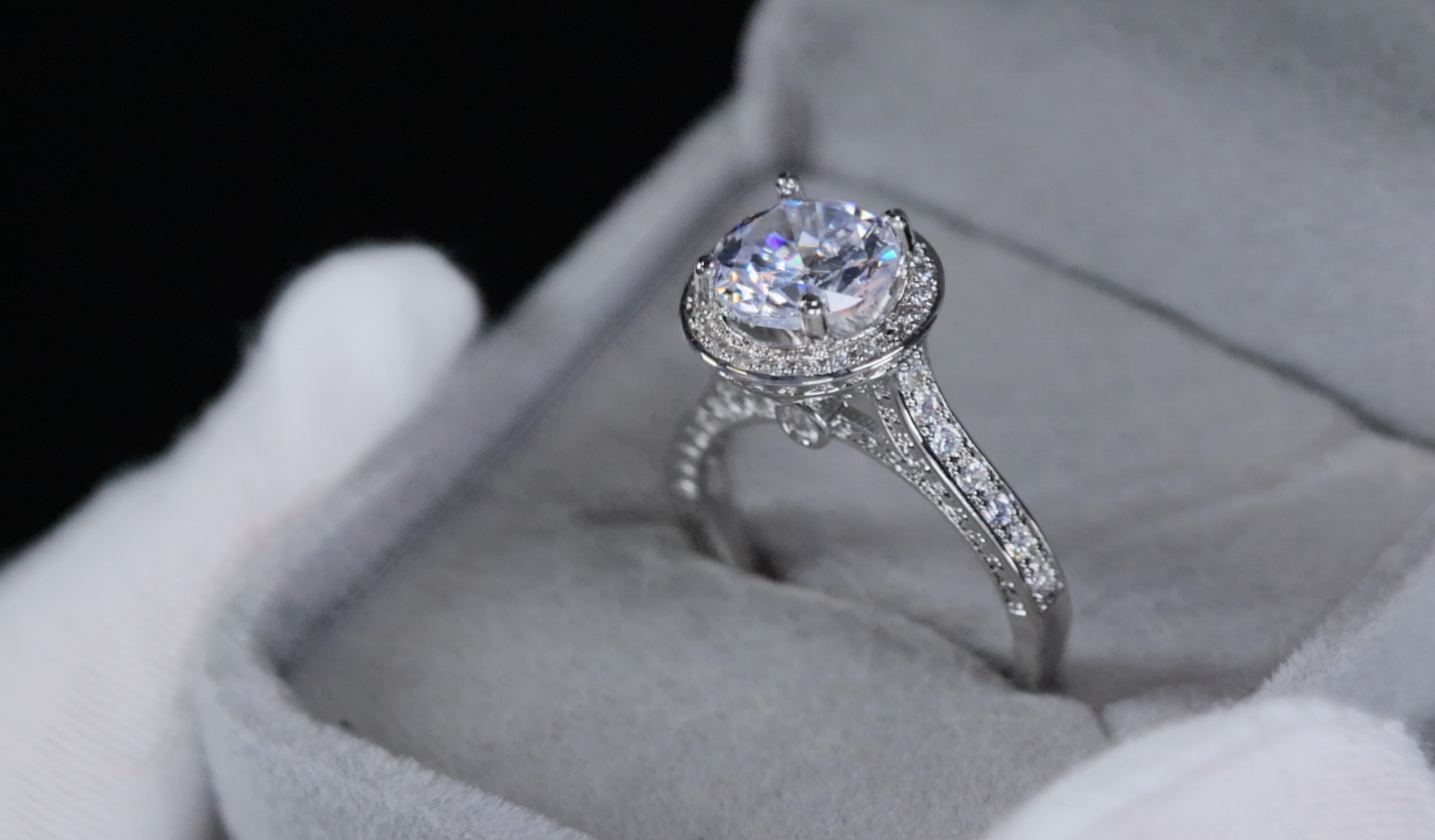 Womens Wedding Ring | Womens Silver Diamond Engagement Ring