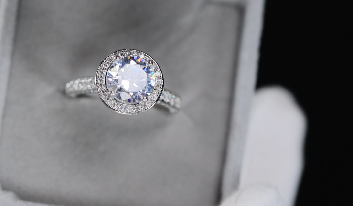 Womens Wedding Ring | Womens Silver Diamond Engagement Ring