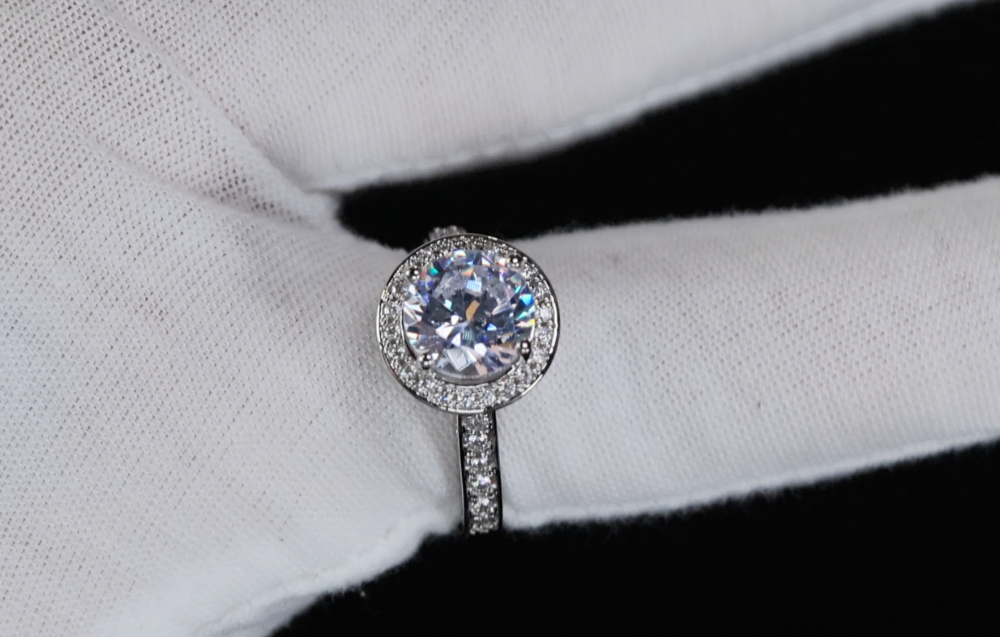Womens Wedding Ring | Womens Silver Diamond Engagement Ring