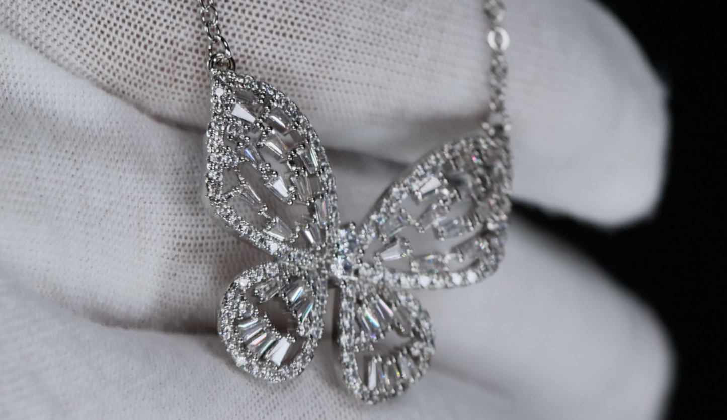 Diamond Butterfly Pendant