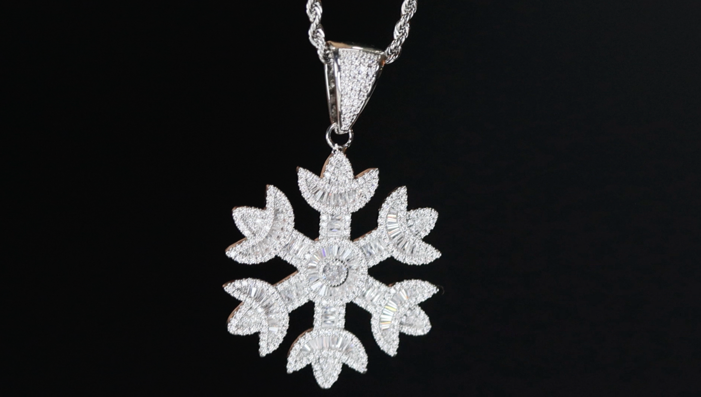 Snowflake Pendant | Diamond Snowflake Pendant