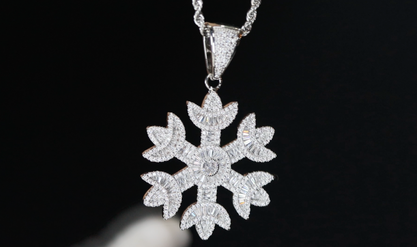 Snowflake Pendant | Diamond Snowflake Pendant