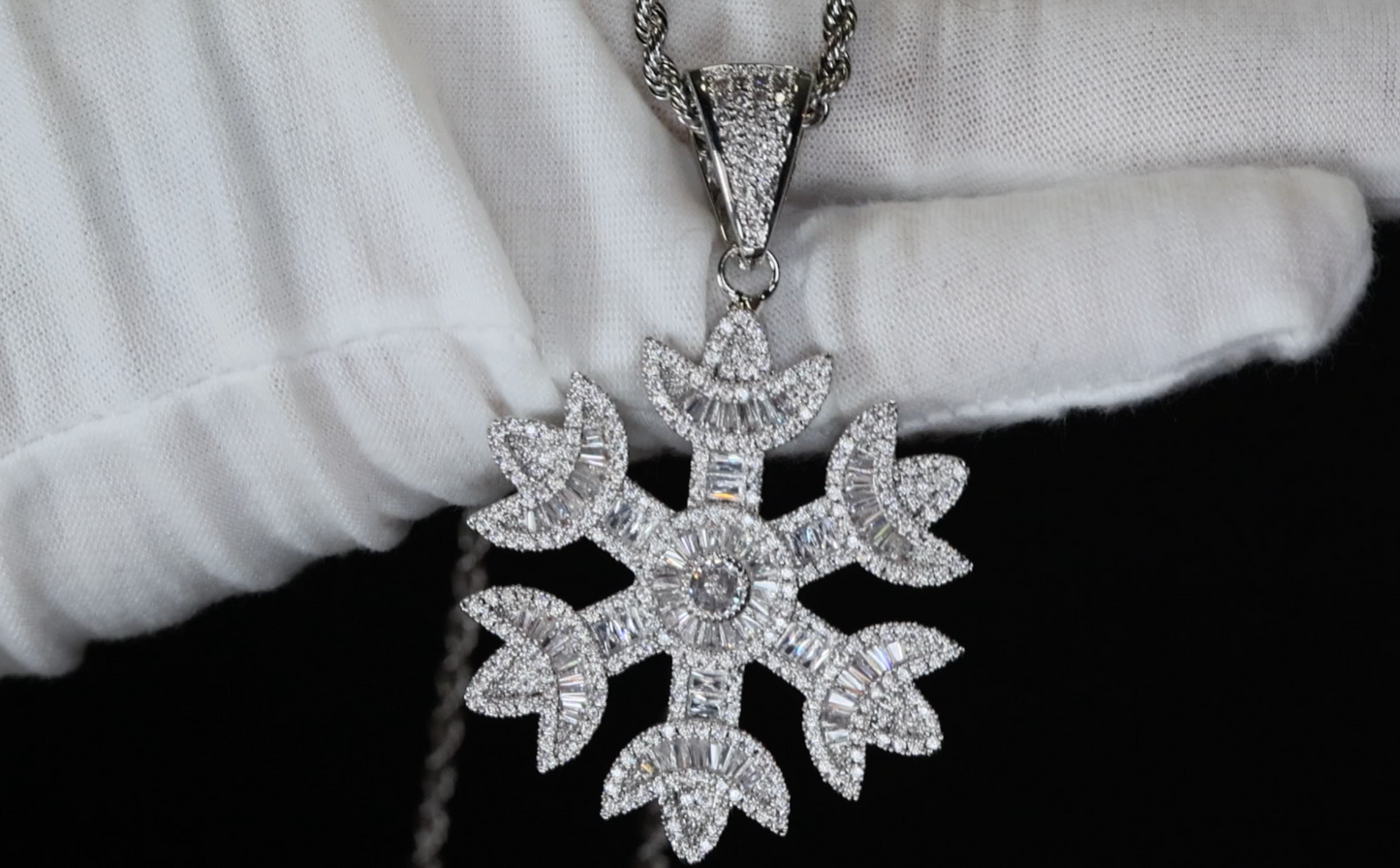 Snowflake Pendant | Diamond Snowflake Pendant