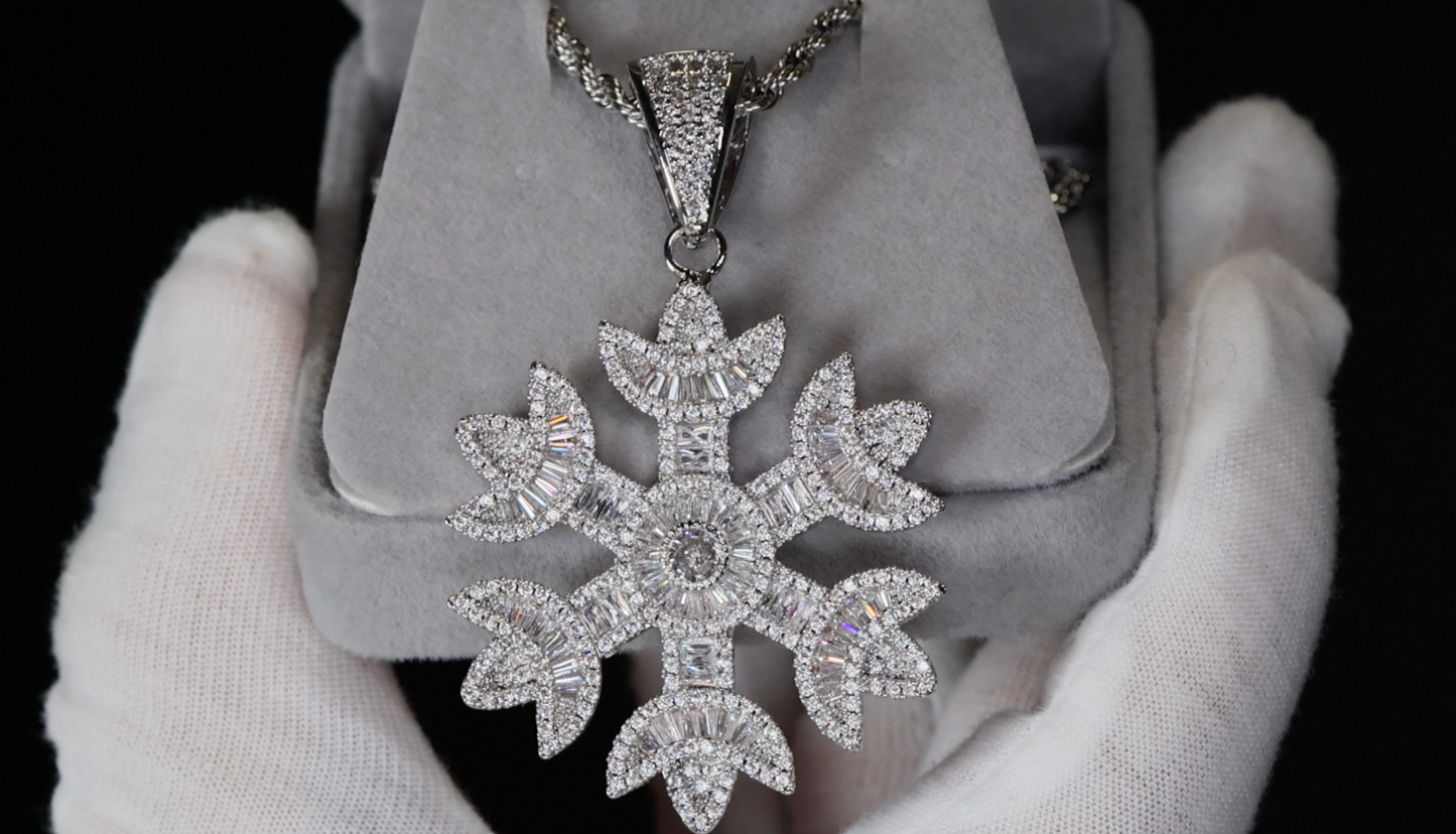 Snowflake Pendant | Diamond Snowflake Pendant