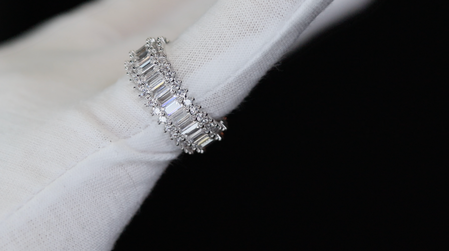 Mens Baguette Ring | Mens Eternity Ring | Womens Eternity Ring