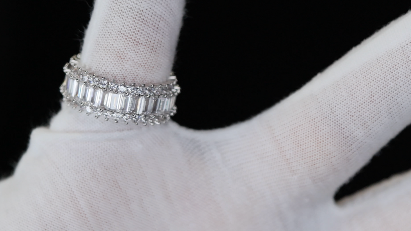 Mens Baguette Ring | Mens Eternity Ring | Womens Eternity Ring
