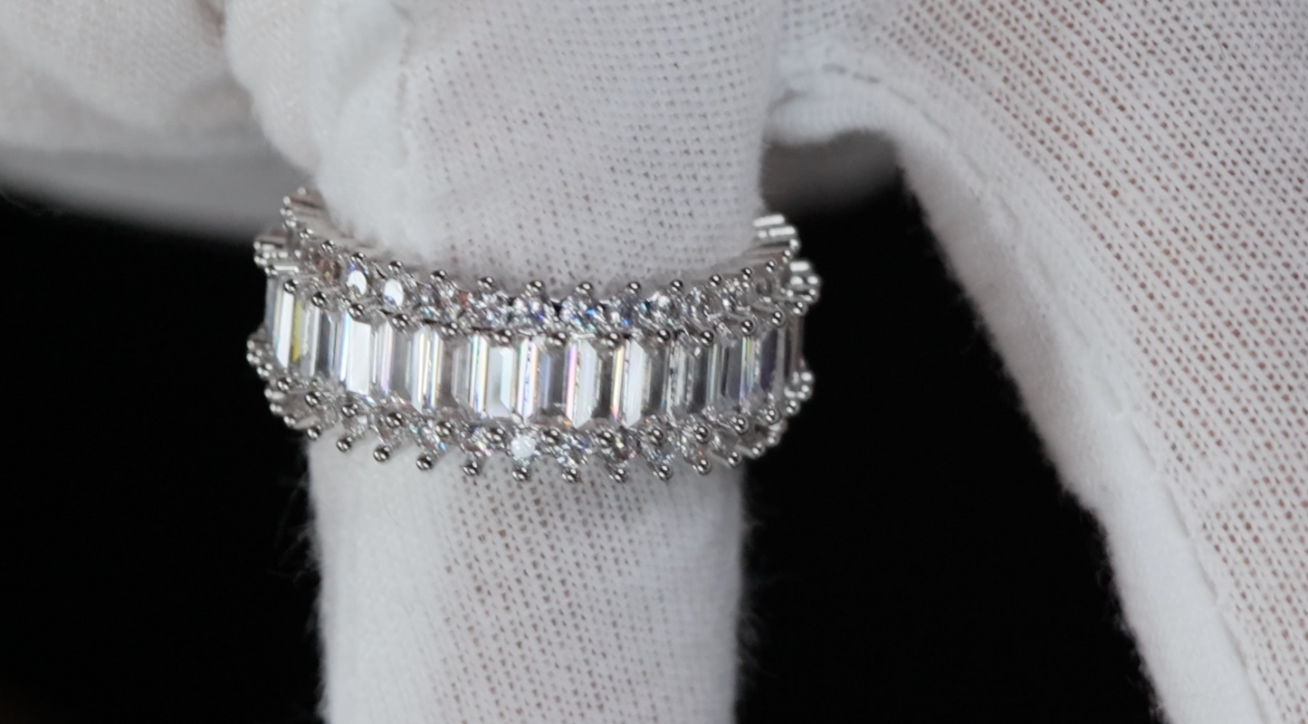 Mens Baguette Ring | Mens Eternity Ring | Womens Eternity Ring