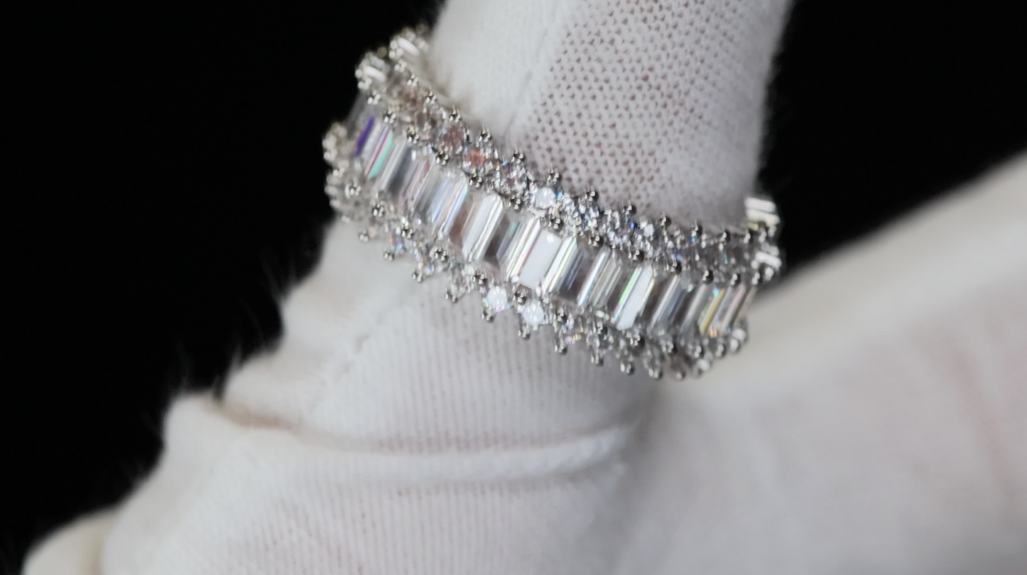 Mens Baguette Ring | Mens Eternity Ring | Womens Eternity Ring