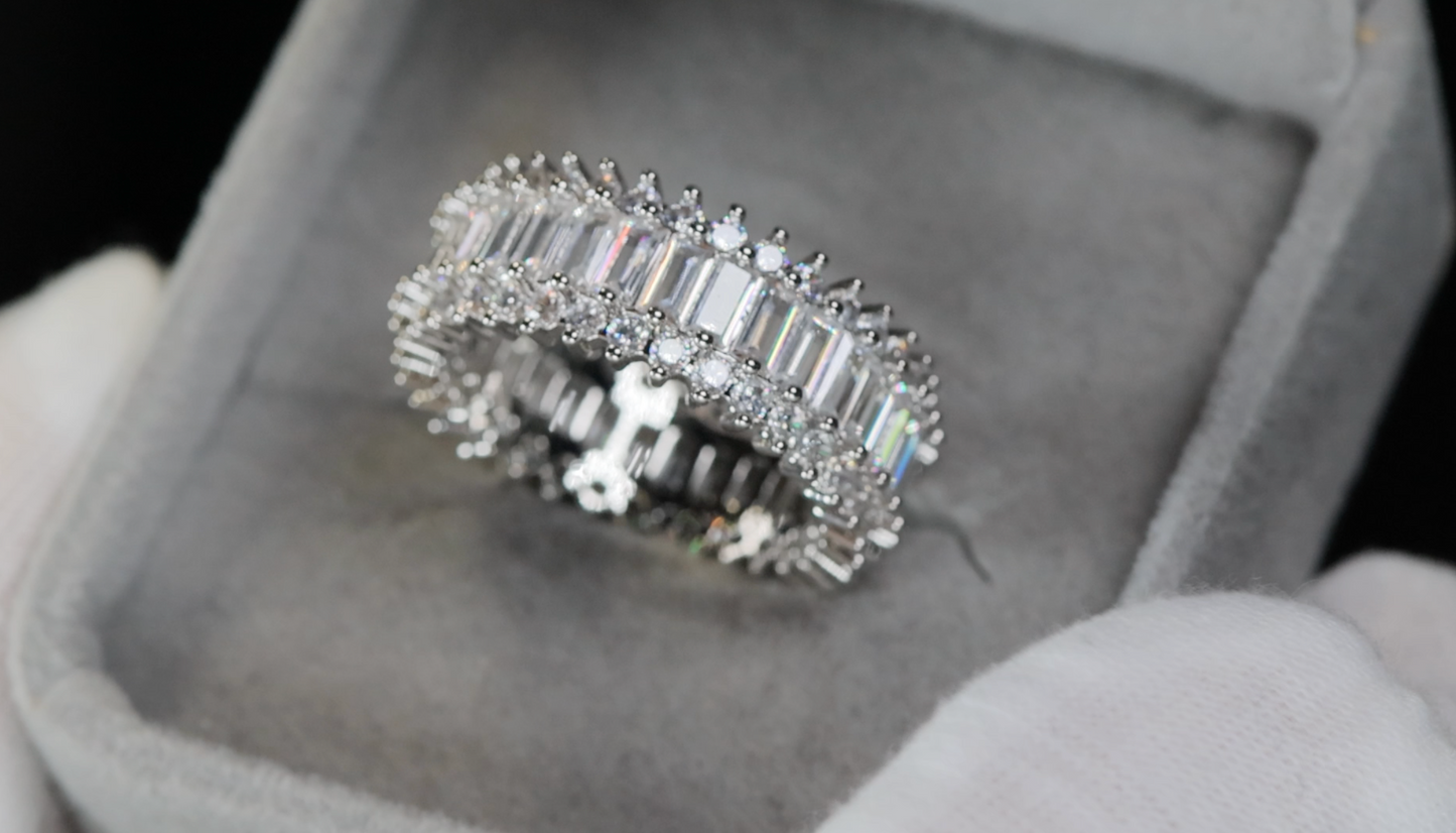 Mens Baguette Ring | Mens Eternity Ring | Womens Eternity Ring
