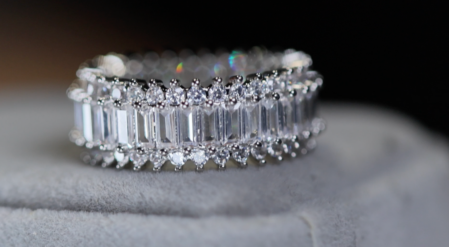 Mens Baguette Ring | Mens Eternity Ring | Womens Eternity Ring