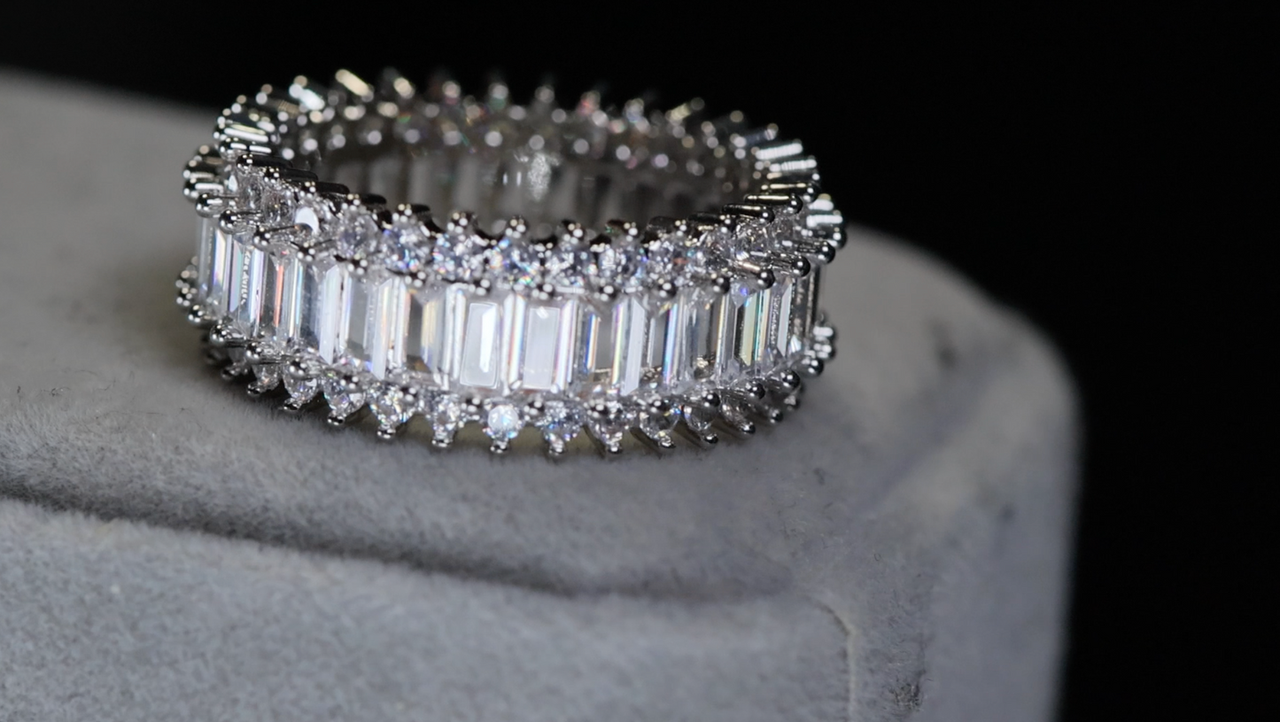 Mens Baguette Ring | Mens Eternity Ring | Womens Eternity Ring