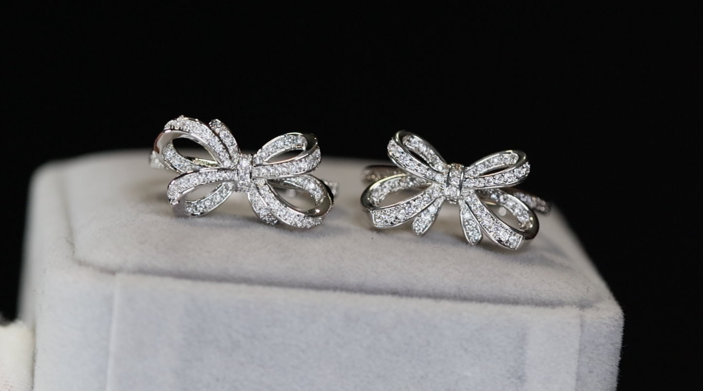 Diamond Ribbon Ring | Ribbon Ring | Bow Ring | Diamond Bow Ring