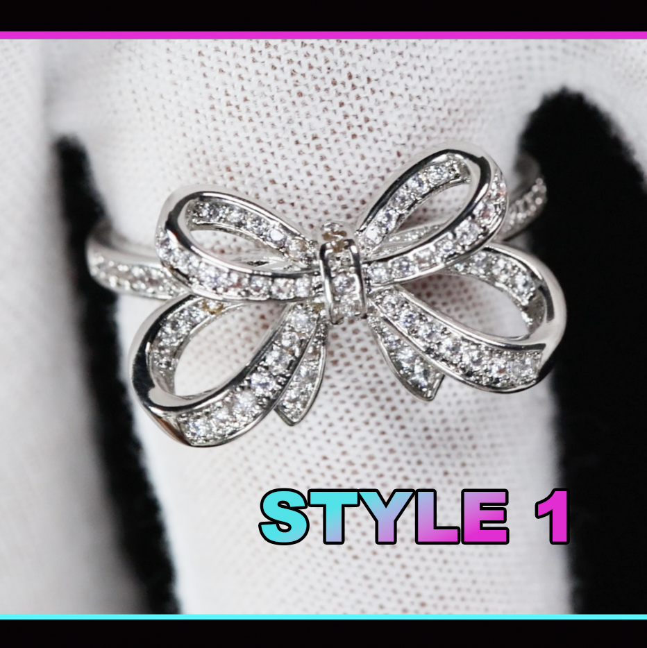 Diamond Ribbon Ring | Ribbon Ring | Bow Ring | Diamond Bow Ring