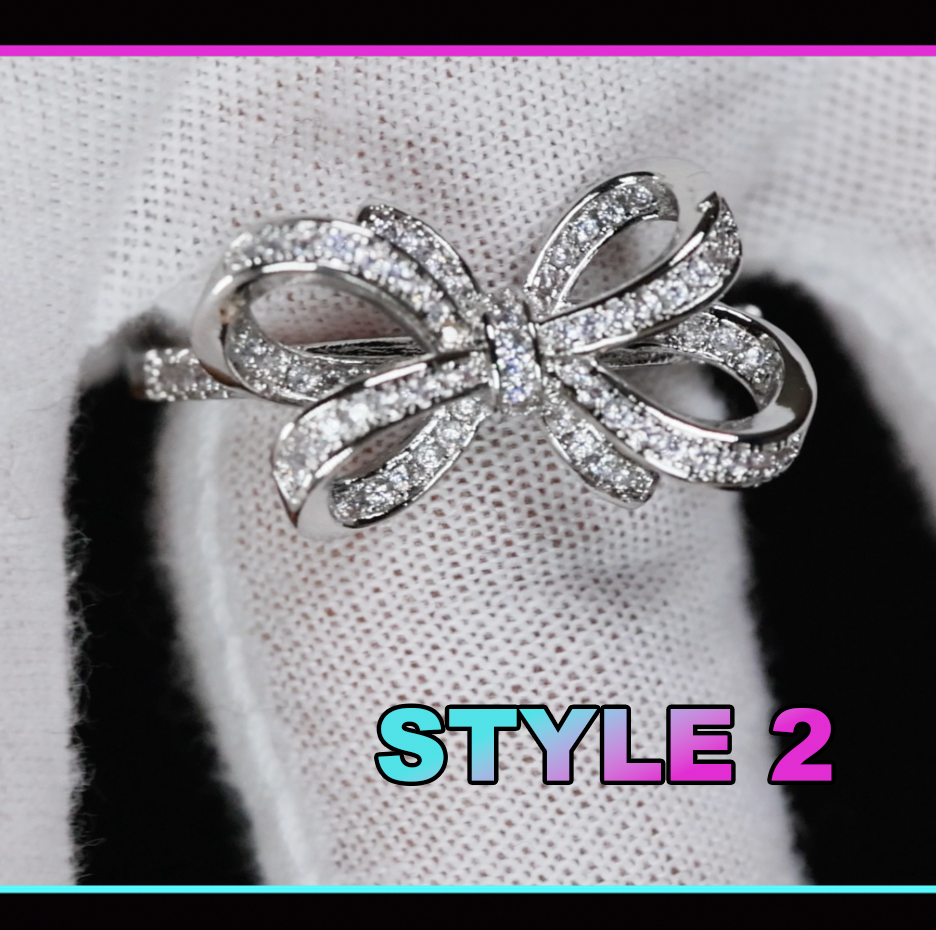 Diamond Ribbon Ring | Ribbon Ring | Bow Ring | Diamond Bow Ring
