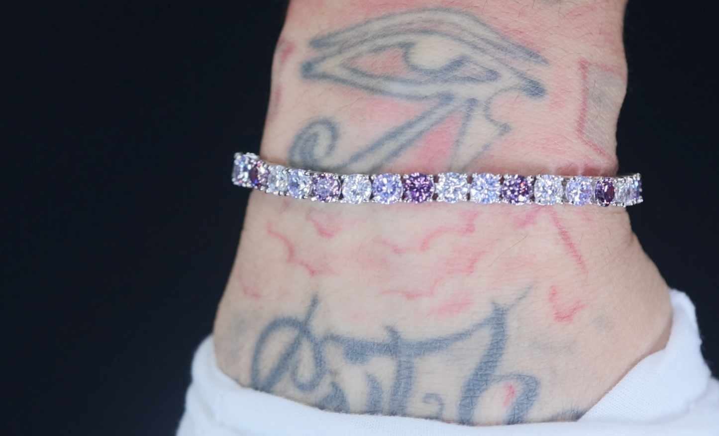 Purple Diamond Tennis Bracelet | Purple Diamond Bracelet | Kunzite Bracelet