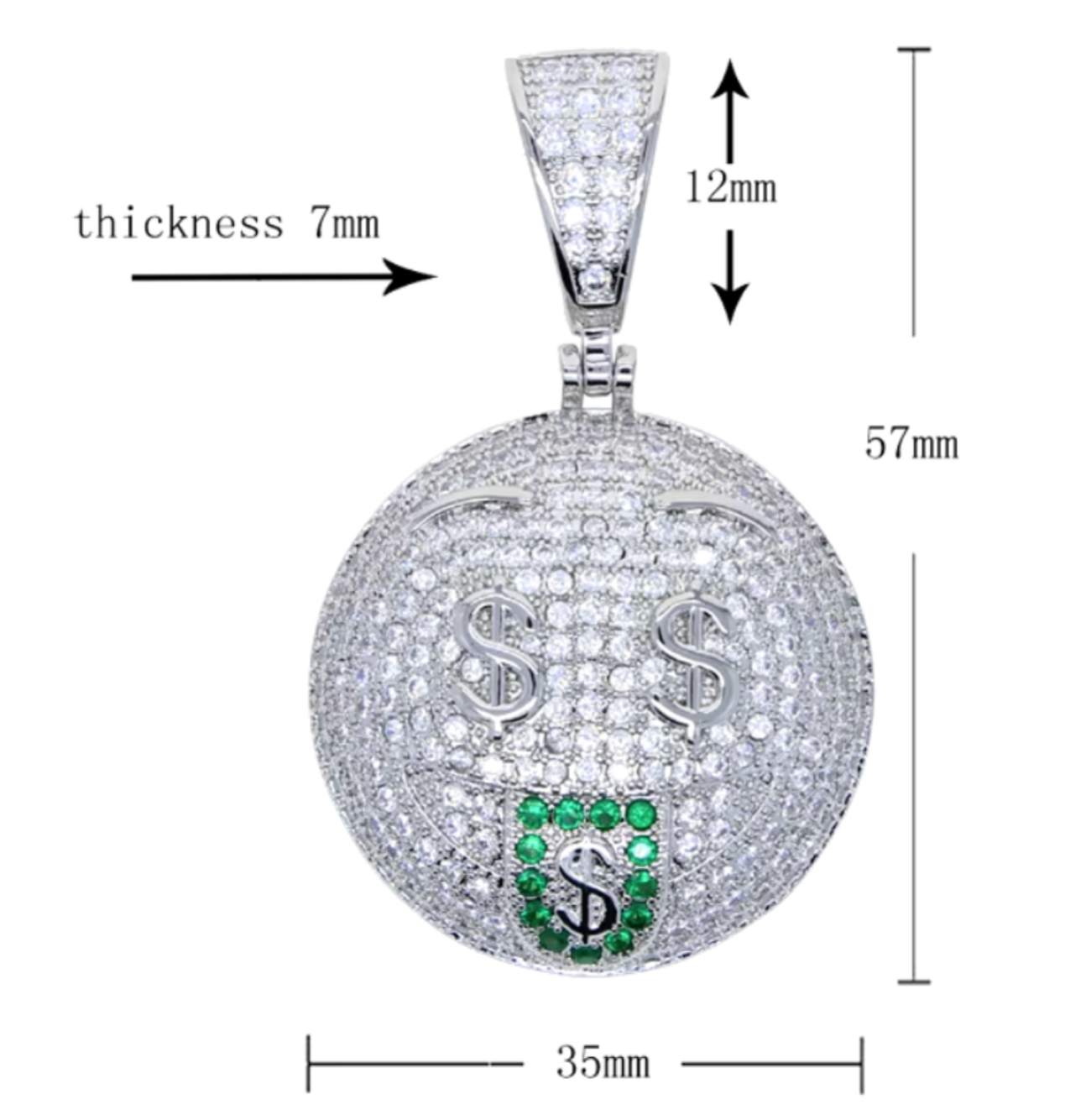 Diamond Emoji Pendant | Emoji Pendant | Iced Out Pendant