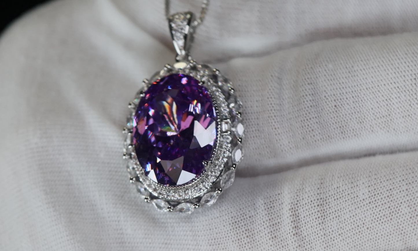 Purple Diamond Pendant