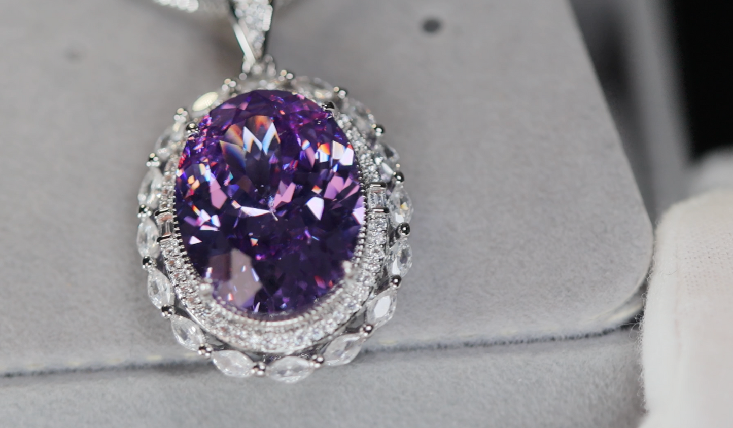 Purple Diamond Pendant
