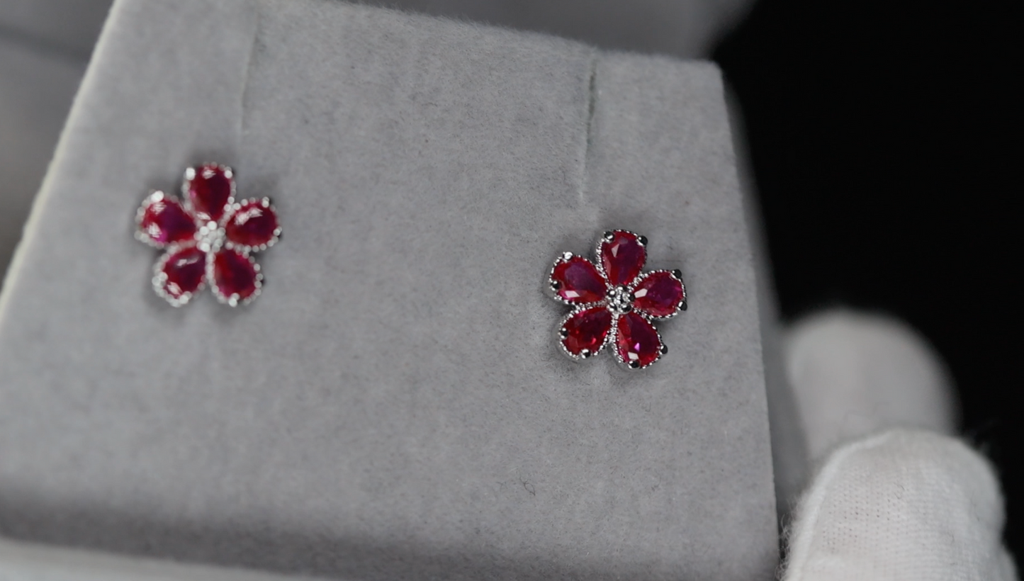 Ruby Ear Studs