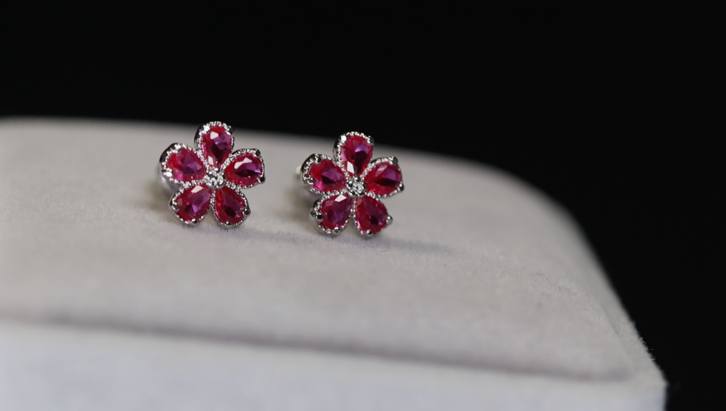 Ruby Ear Studs