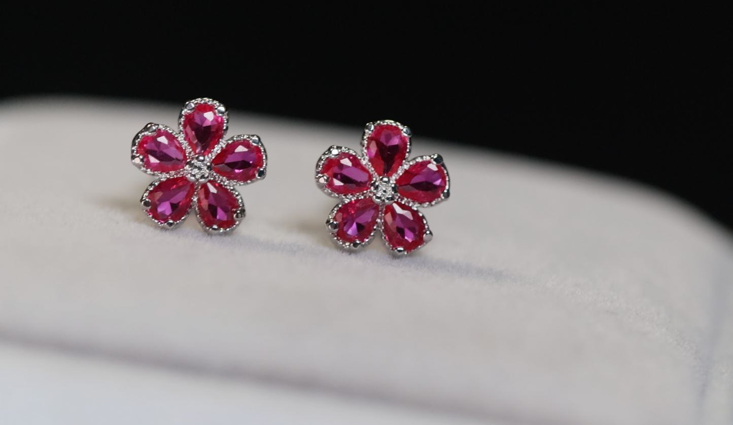 Ruby Ear Studs