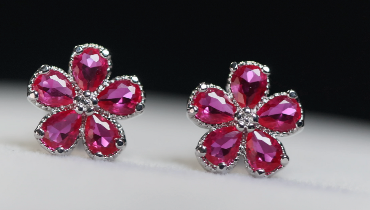 Ruby Ear Studs
